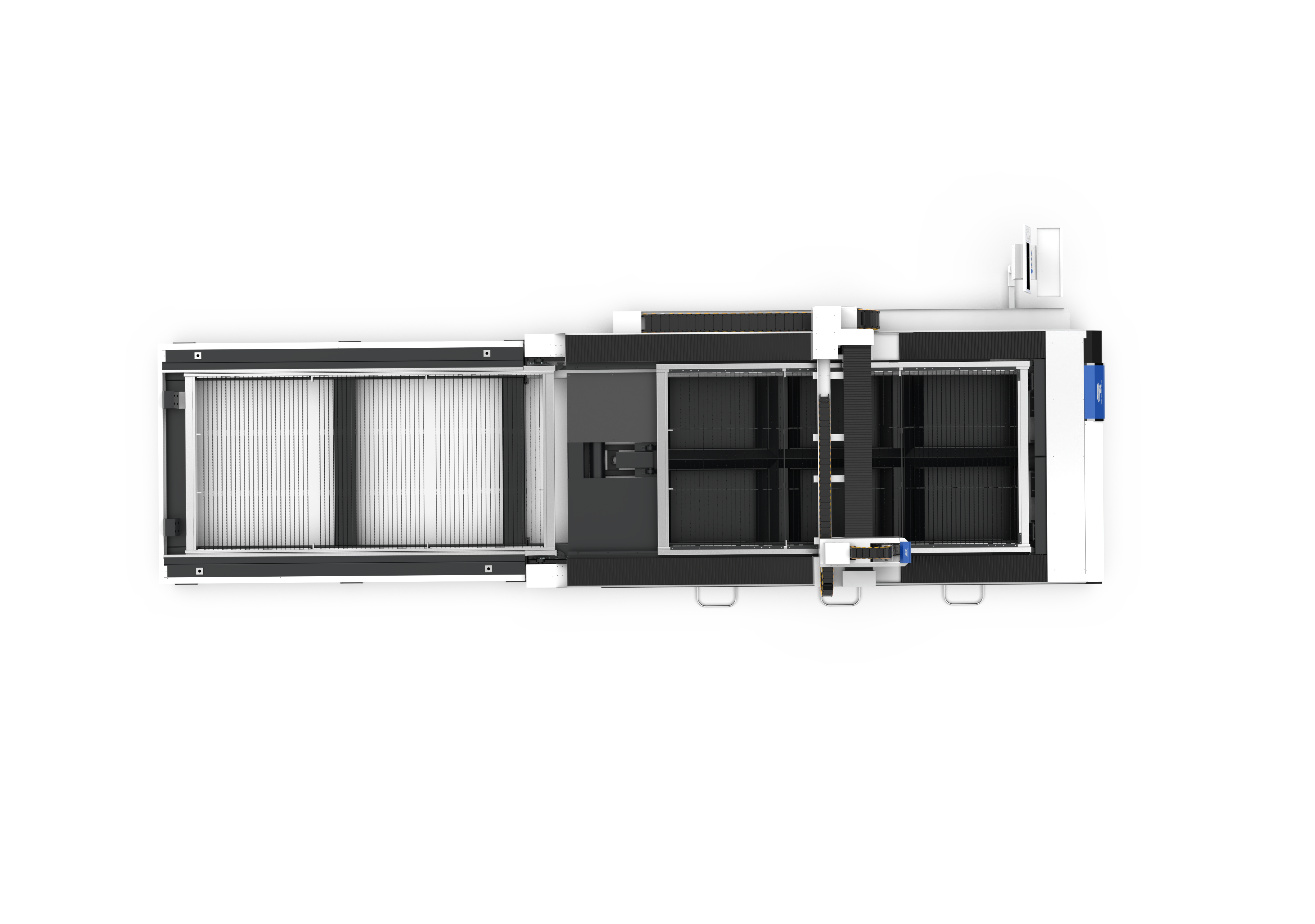 Machine de découpe laser à fibre de feuille de plate-forme échangeable